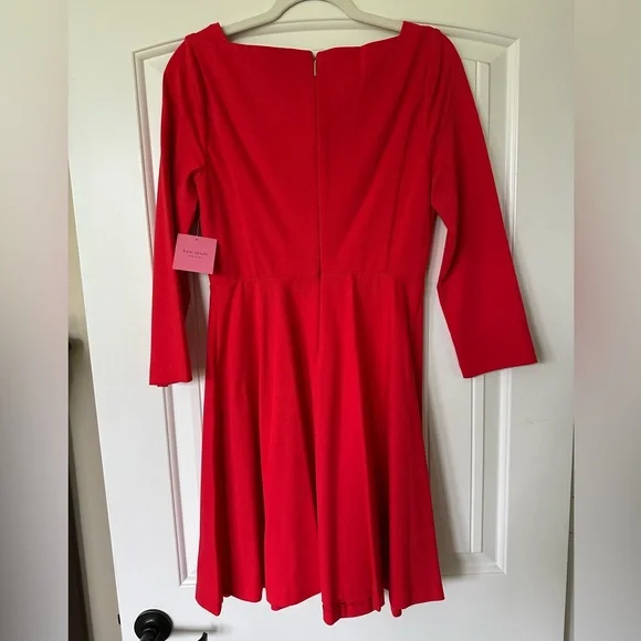 Kate Spade Ponte fit and flare Cocktail Dress with Bateau Neckline - Picture 2 of 5